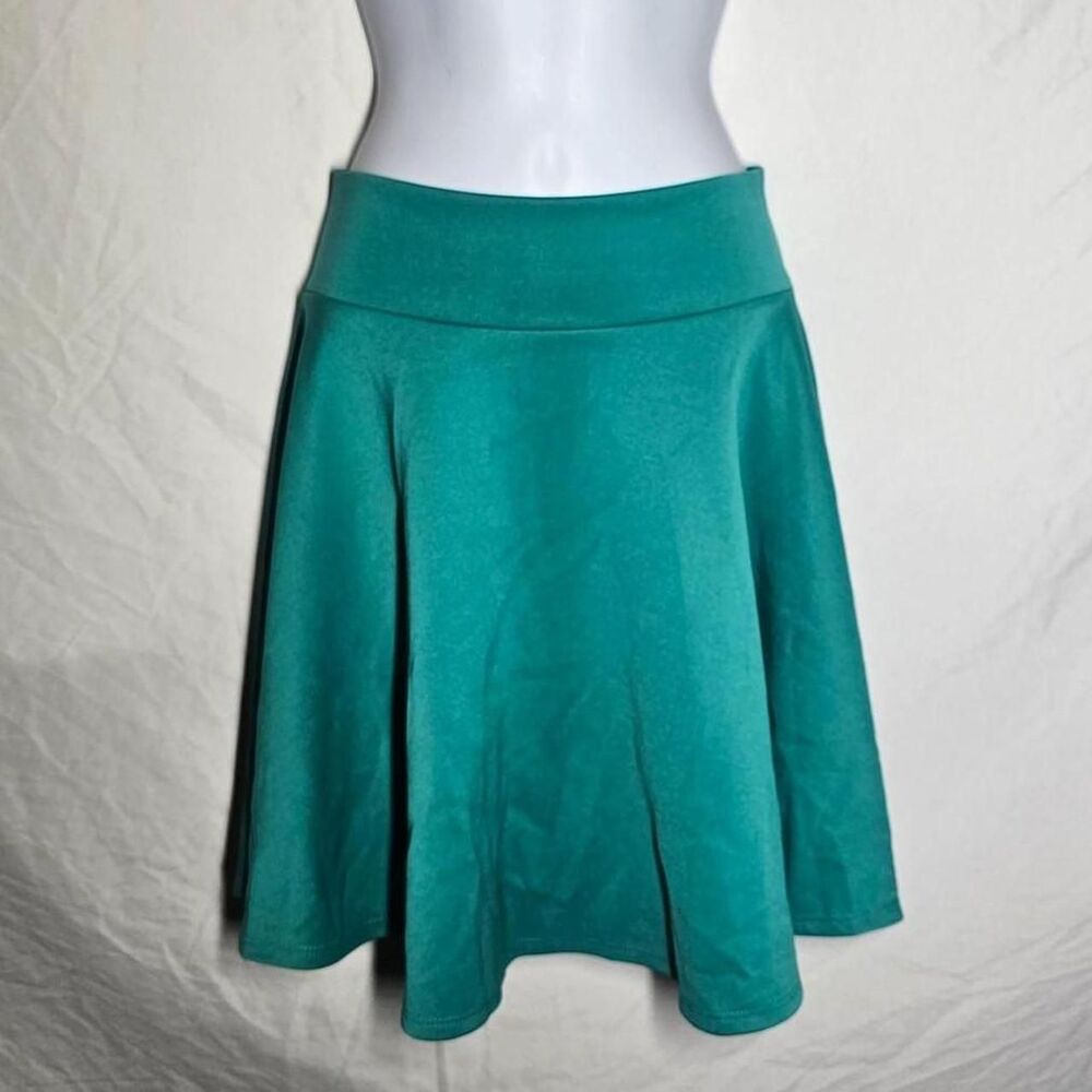 indie 2014 2010s tumblr aesthetic a-line circle green mini skirt